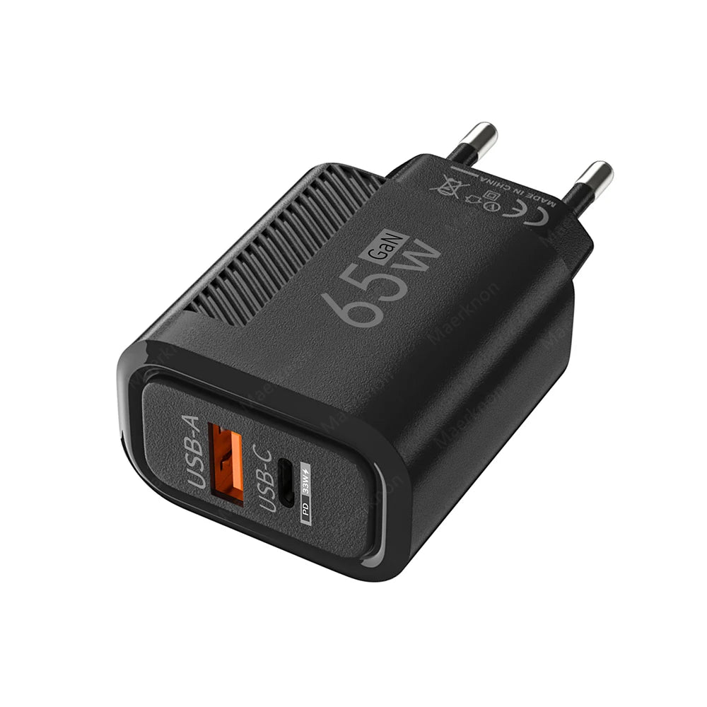 Chargeur rapide USB C 2 ports 65W